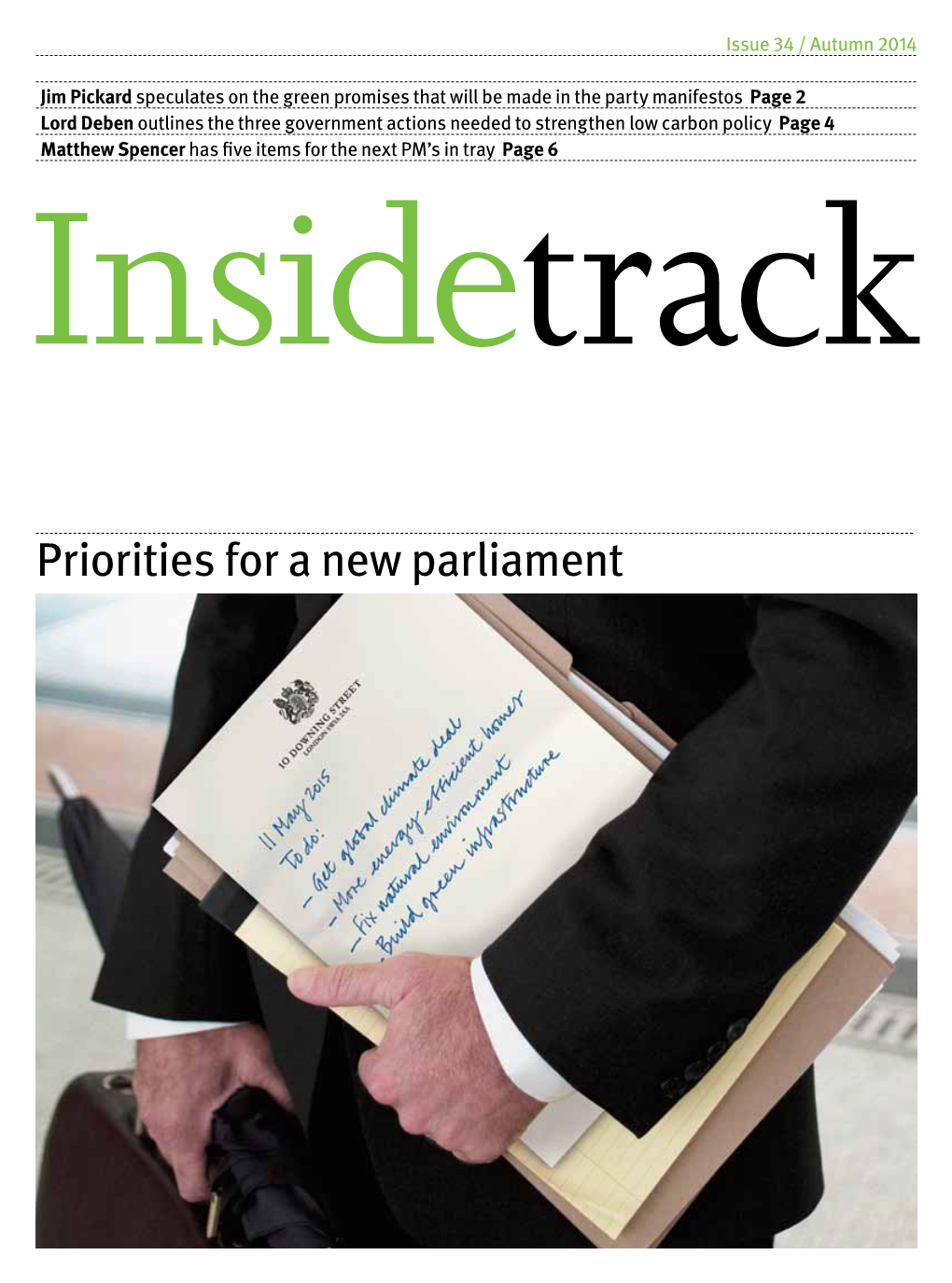 Priorities for a New Parliament Inside Track
