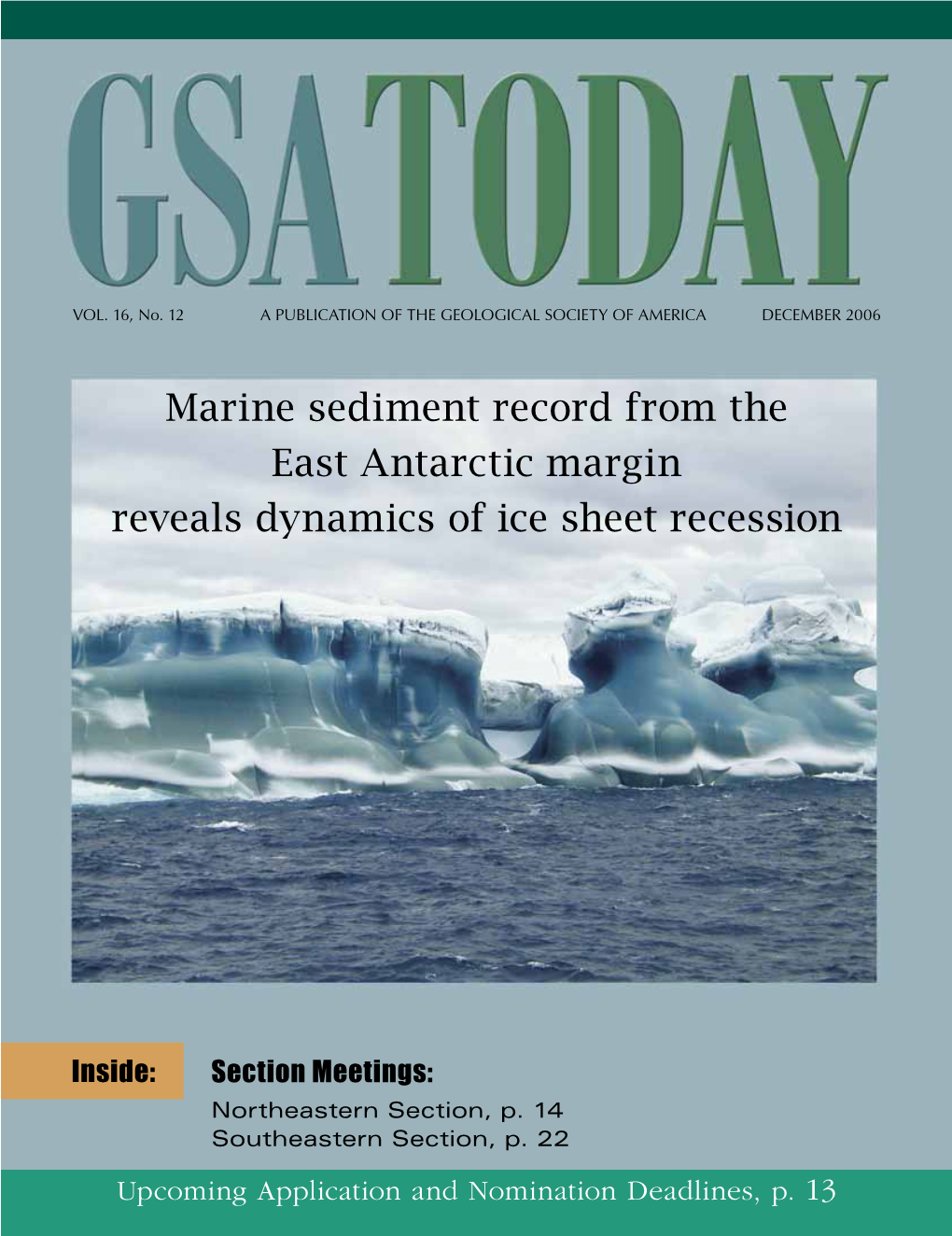 Marine Sediment Record from the East Antarctic Margin Reveals Dynamics of Ice Sheet Recession