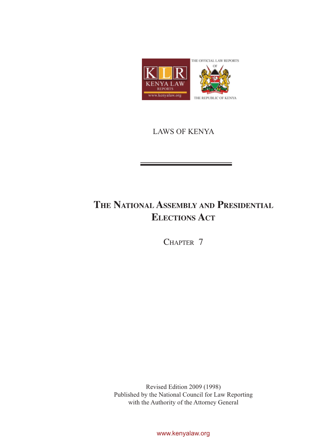 National Assembly and Presidential Elections Act
