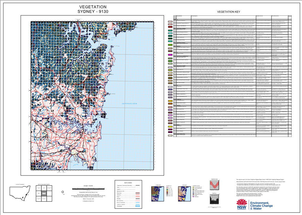 Vegetation Sydney - 9130 Vegetation Key