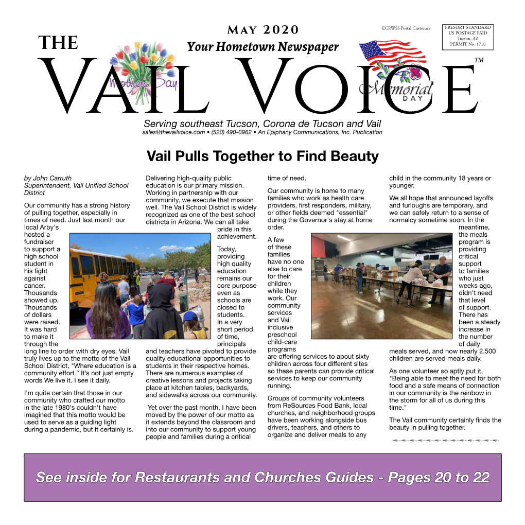 Pages 20 to 22 Finally, the Region's Own Hoas and of Tucson While Strongly Advocating Neighborhoods Are Filled with Loving for Ward 4