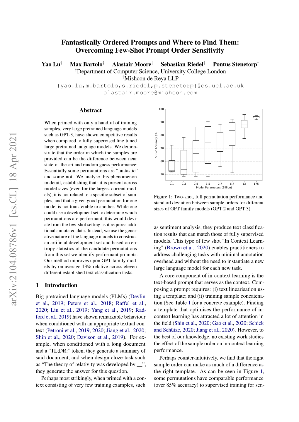 Arxiv:2104.08786V1 [Cs.CL] 18 Apr 2021