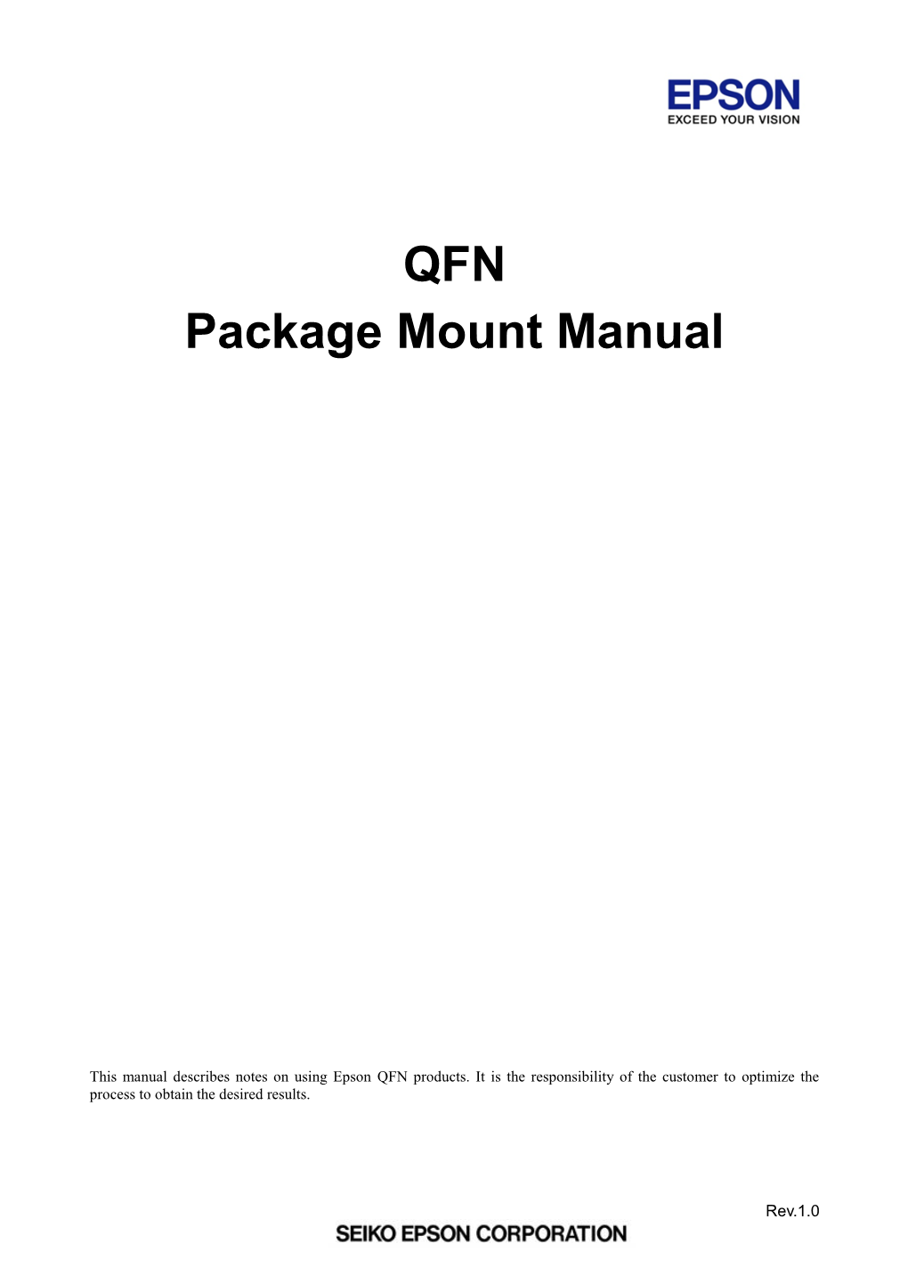 QFN Package Mount Manual