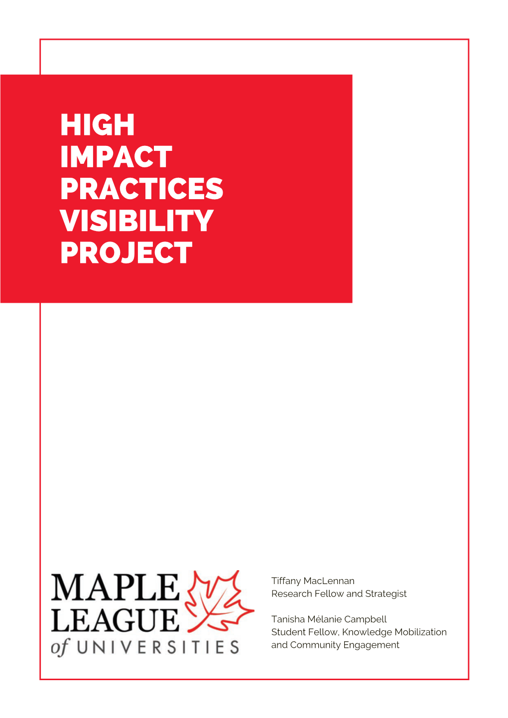 High Impact Practices Visibility Project