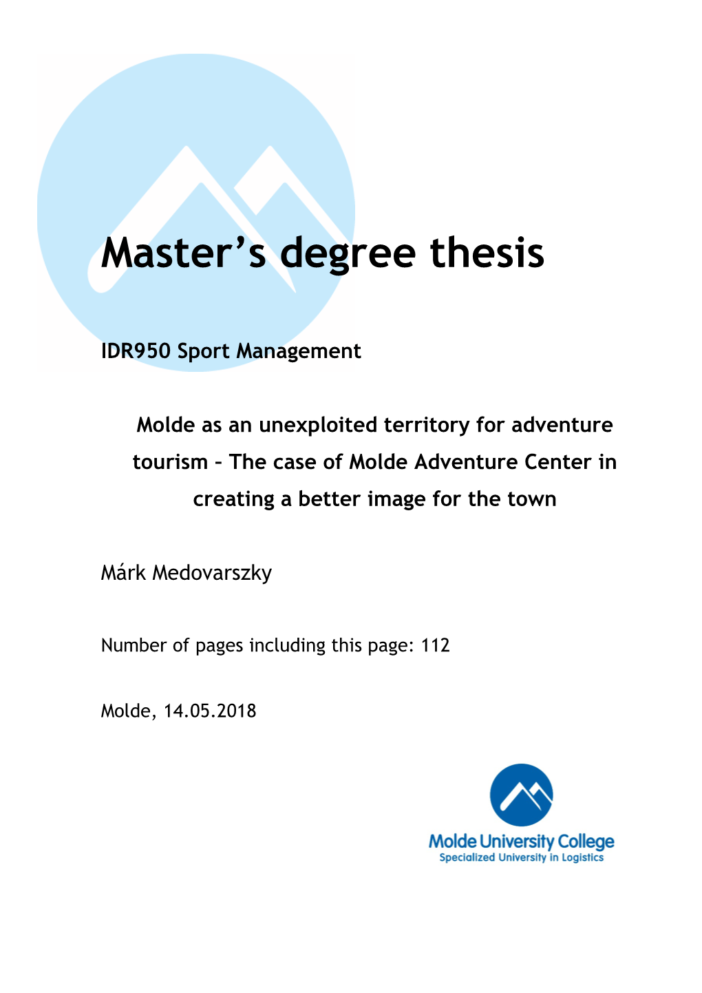 Master's Degree Thesis