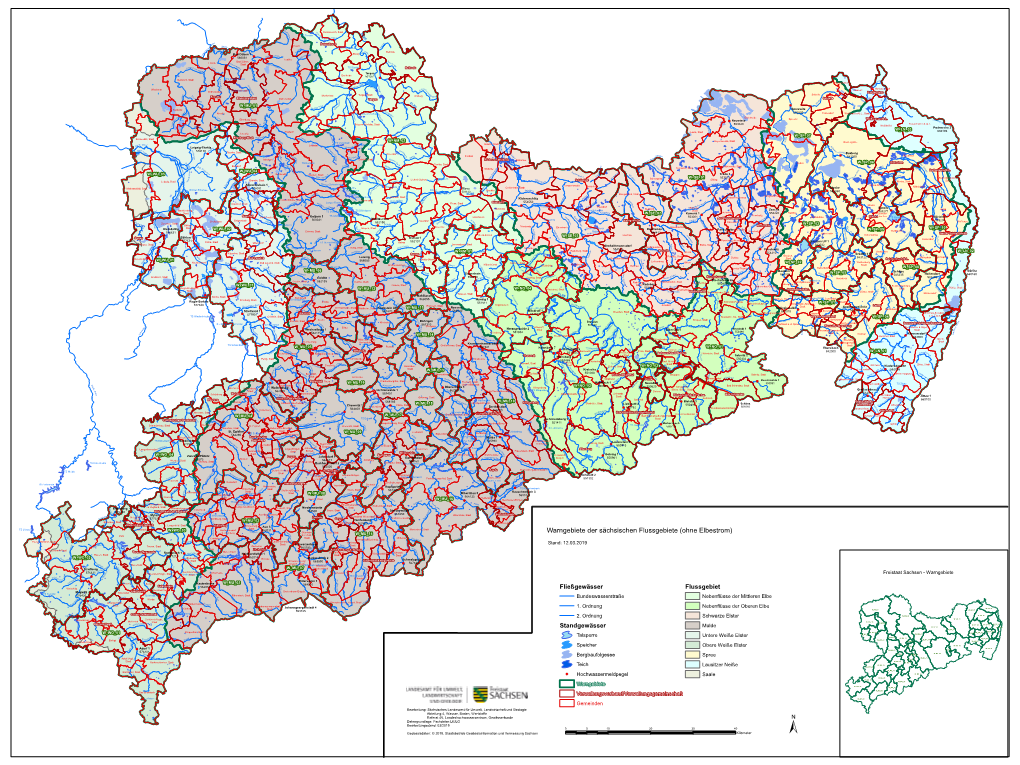 Warngebiete Der Sächsischen Flussgebiete (Ohne Elbestrom)