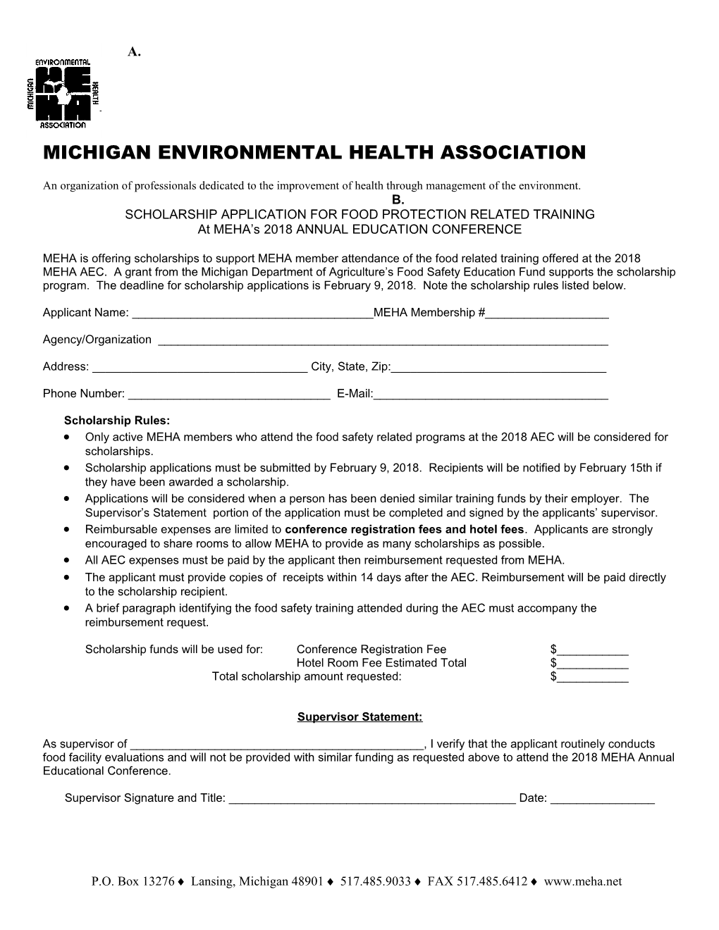 Michigan Environmental Health Association