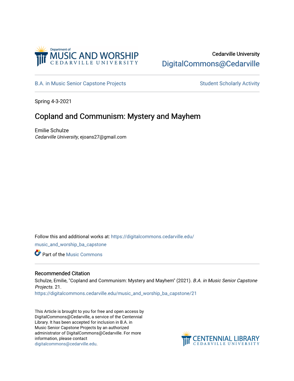 Copland and Communism: Mystery and Mayhem