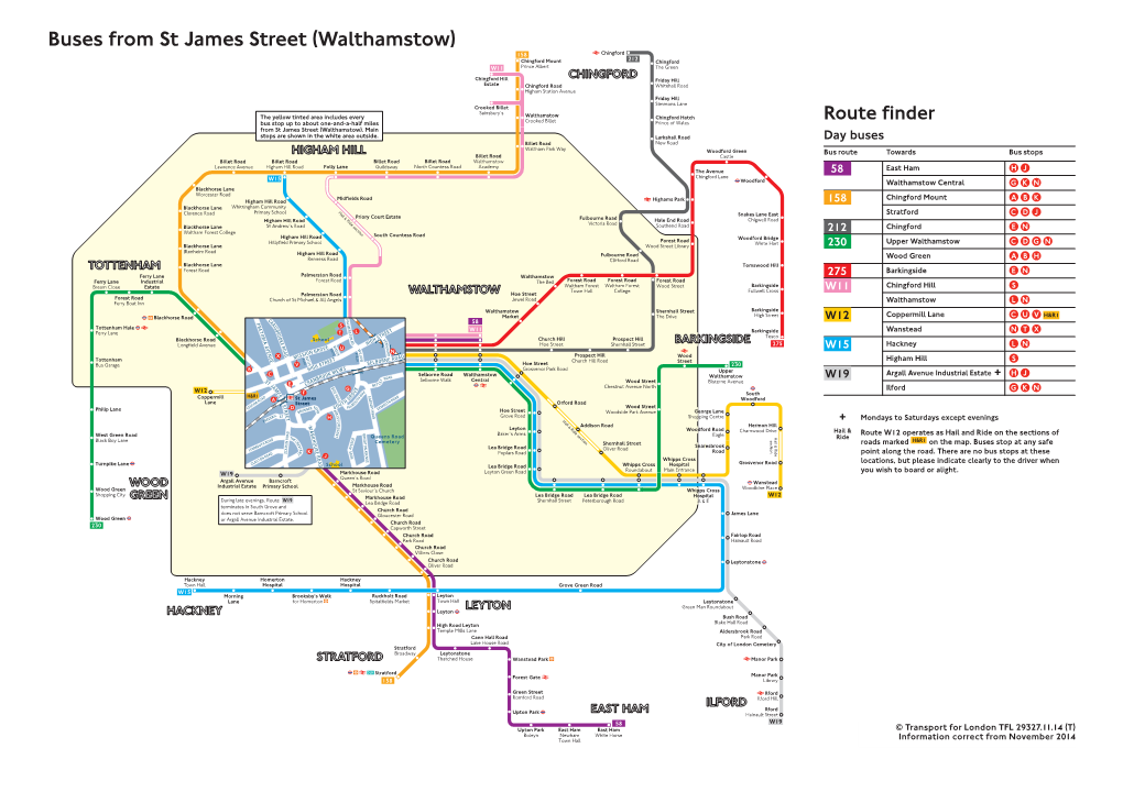 Buses from St James Street, Walthamstow