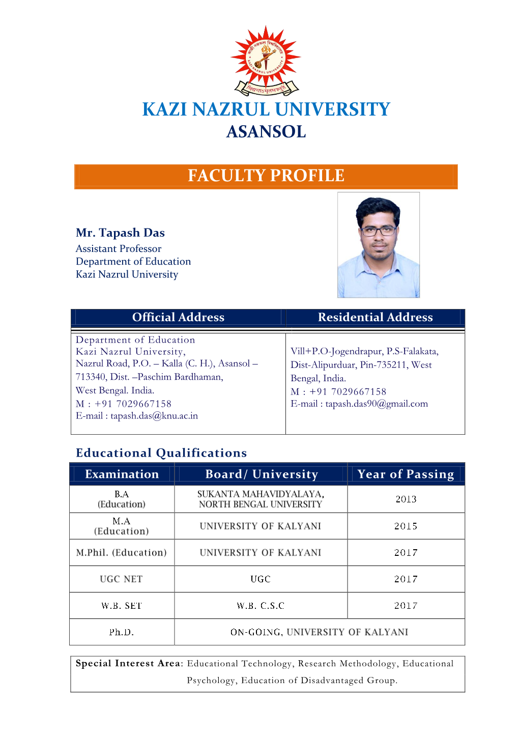 Faculty Profile