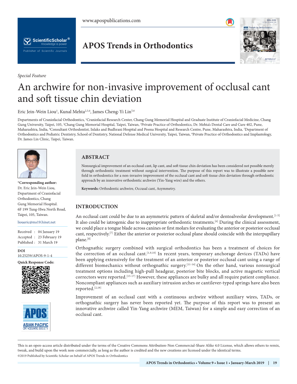 An Archwire for Non-Invasive Improvement of Occlusal Cant And