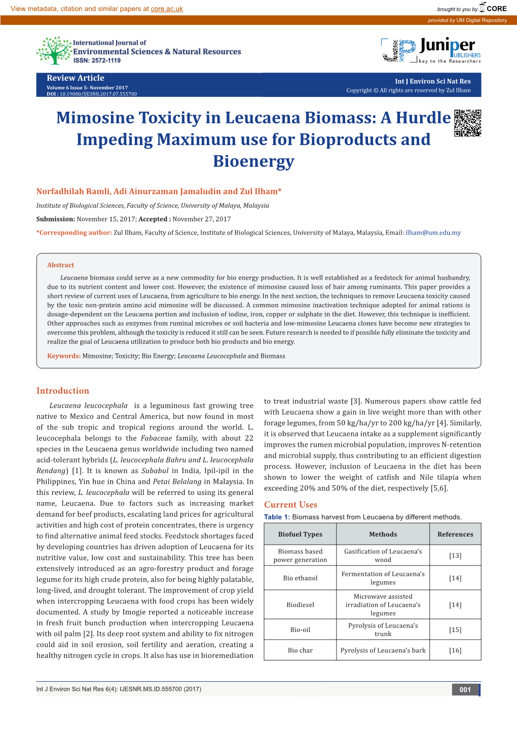 Mimosine Toxicity in Leucaena Biomass: a Hurdle Impeding Maximum Use for Bioproducts and Bioenergy