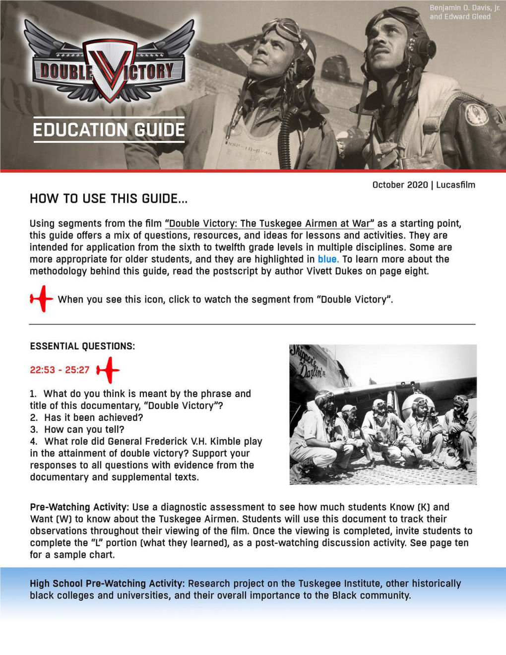 Double Victory Education Guide