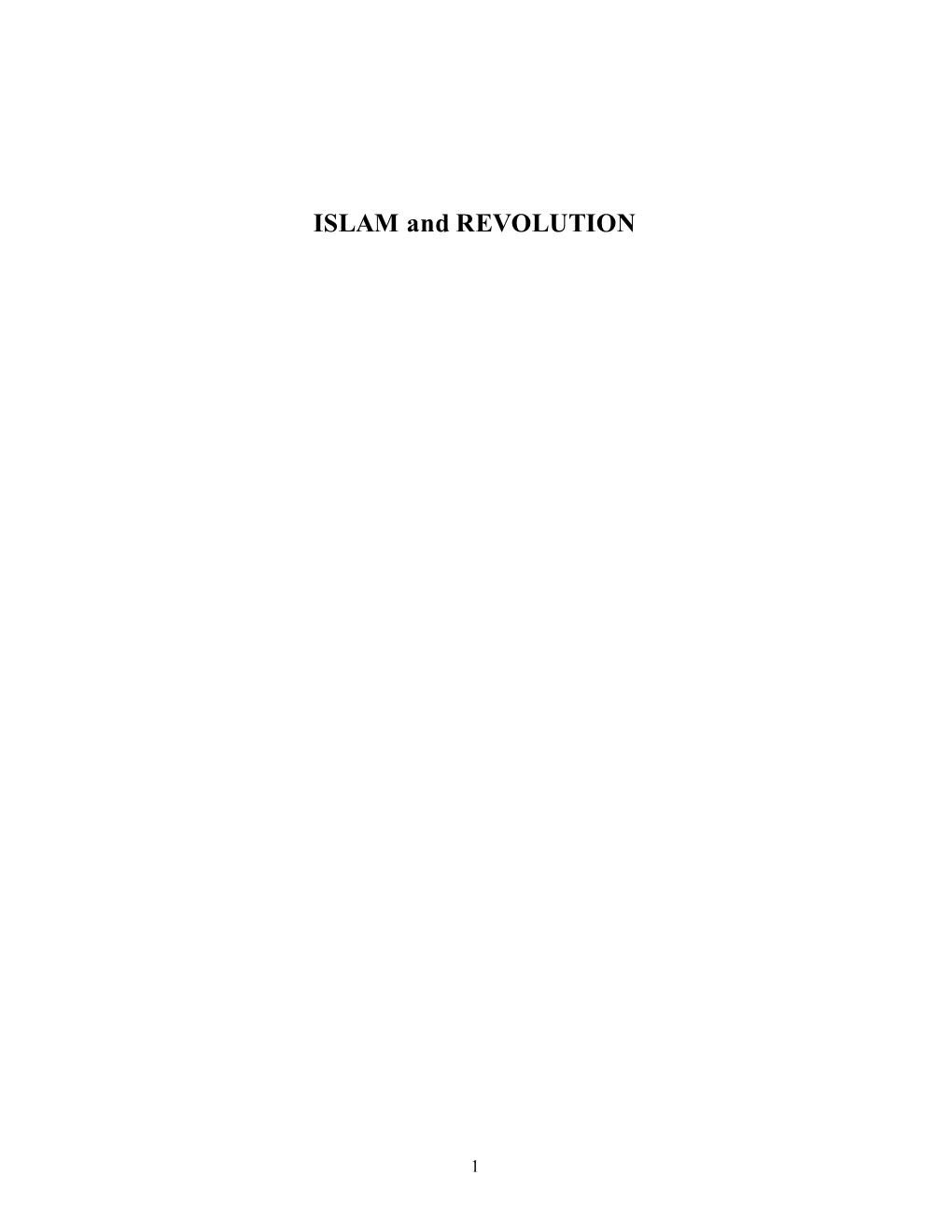 ISLAM and REVOLUTION