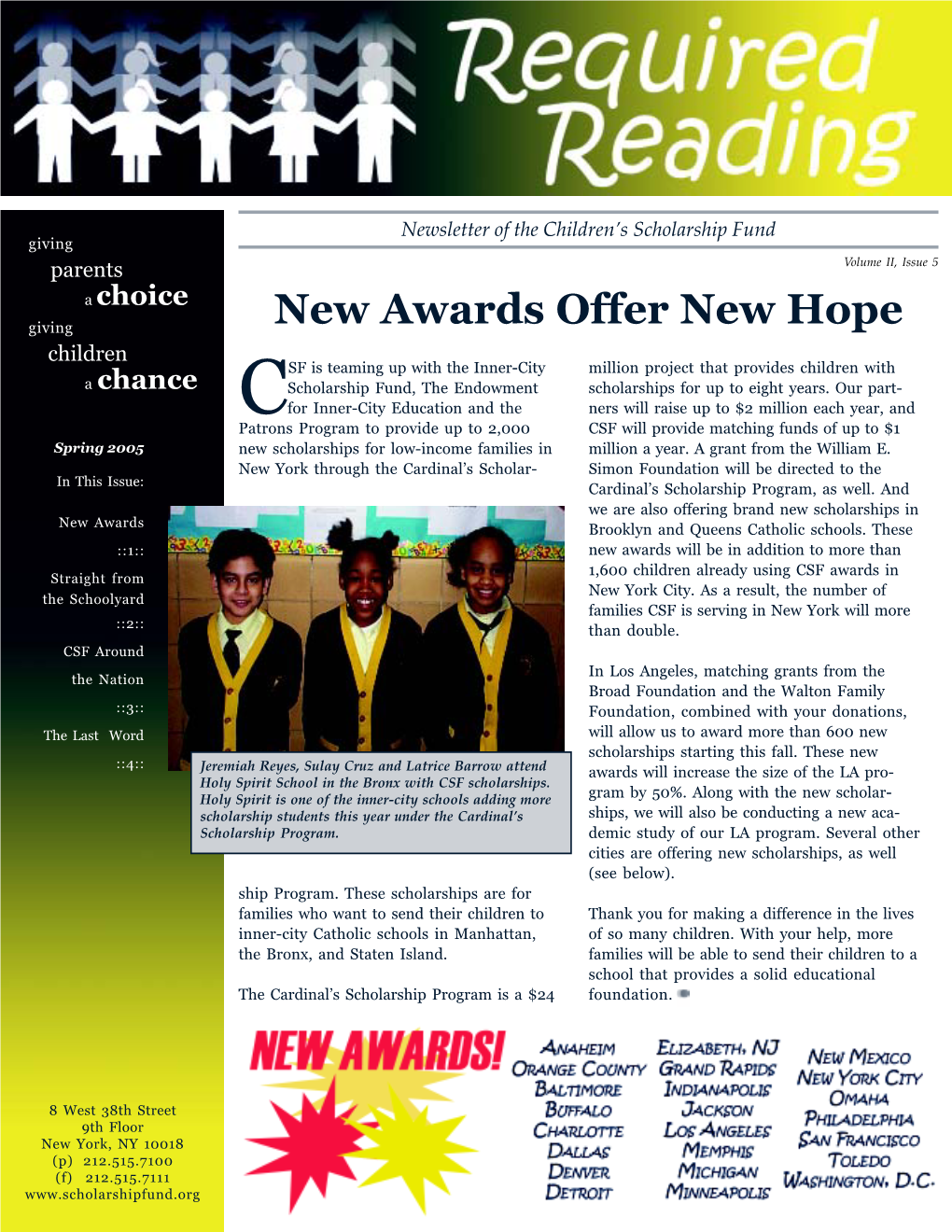 New Awards Offer New Hope