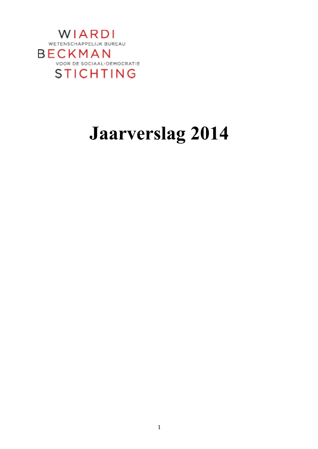 Jaarverslag 2014