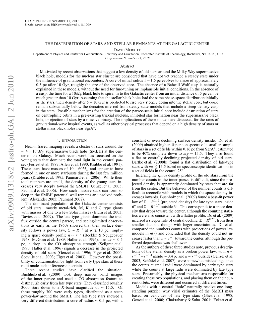 Arxiv:0909.1318V2 [Astro-Ph.GA] 2 Jun 2010 ∼ Hs Tr Aemse F10 Par- 1991 of Al