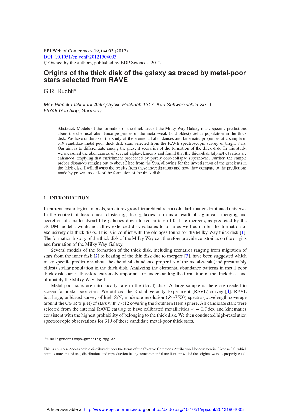 Origins of the Thick Disk of the Galaxy As Traced by Metal-Poor Stars Selected from RAVE G.R