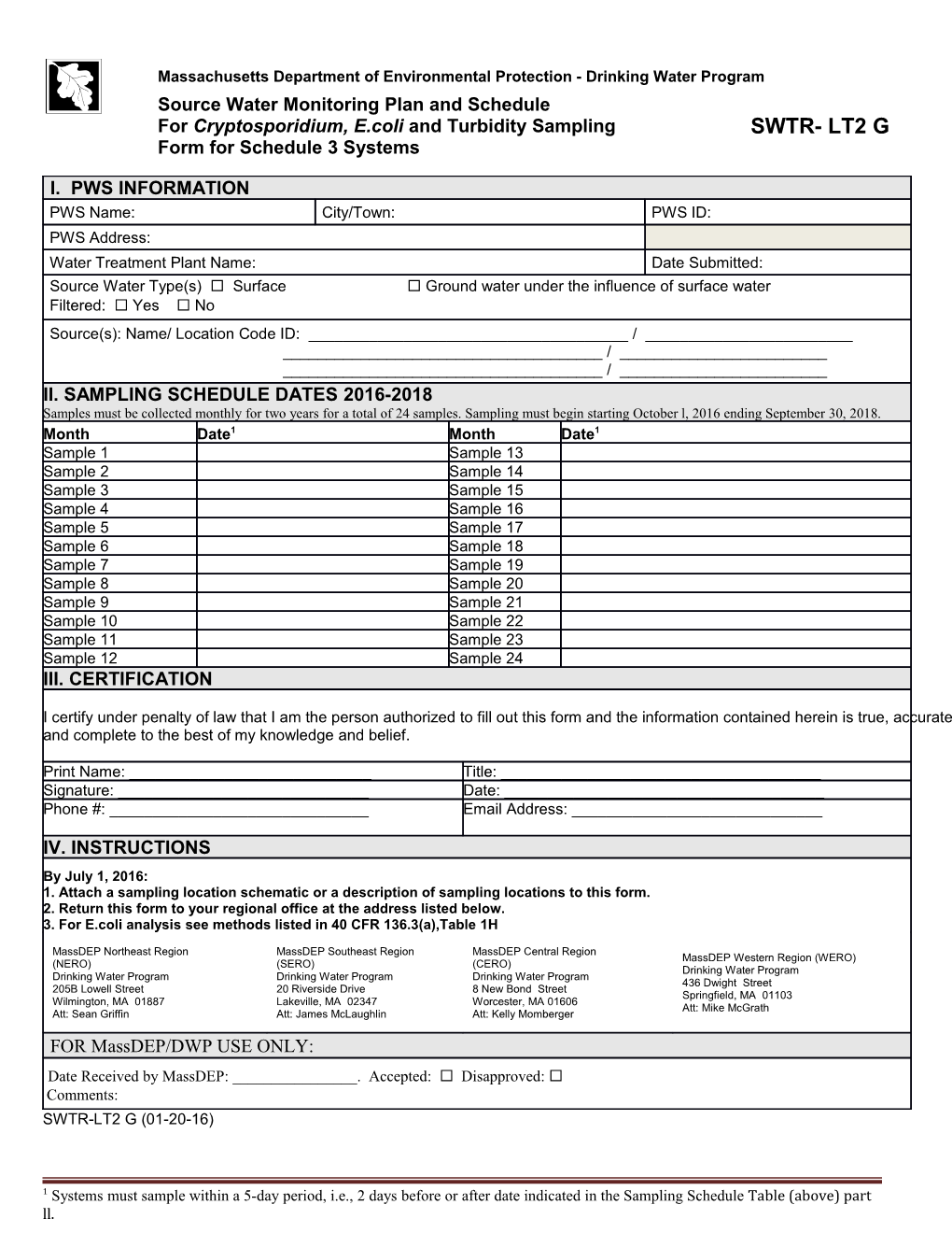 Long Term 2 Enhanced Surface Water Treatment Rule