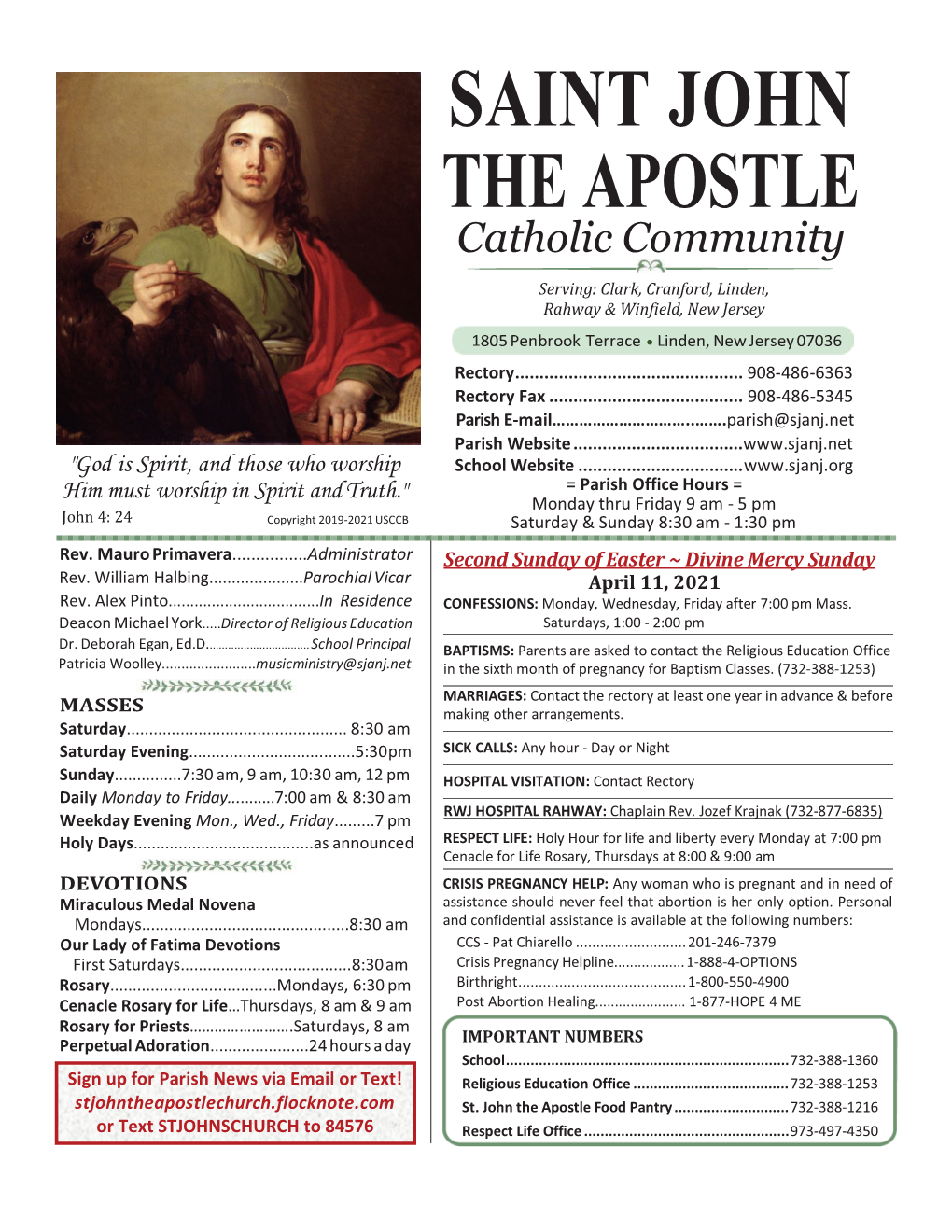 SAINT JOHN the APOSTLE Catholic Community