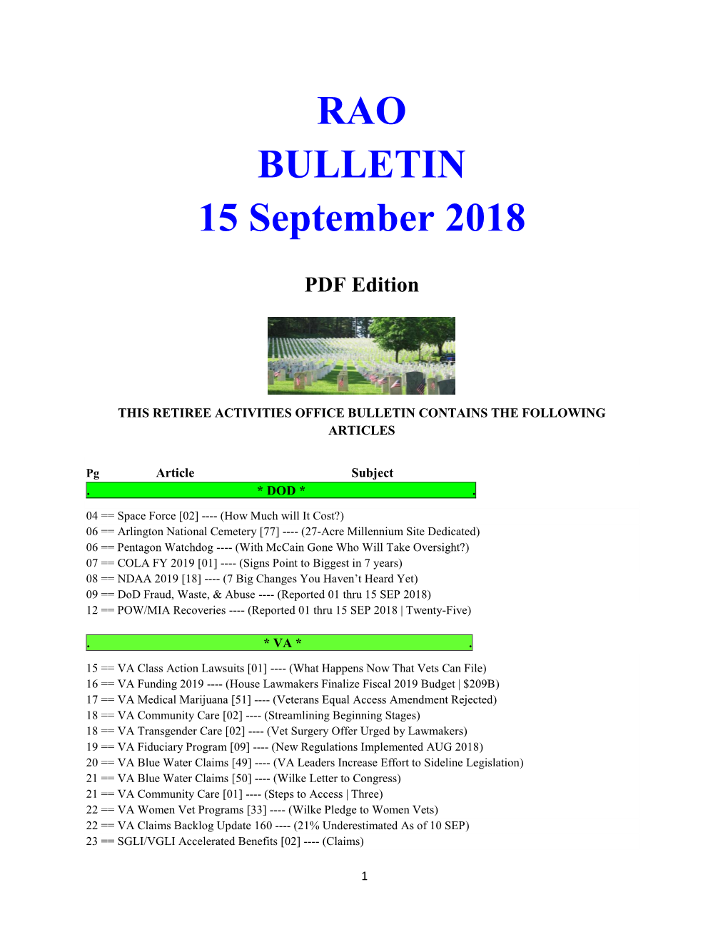 Bulletin 180915 (PDF Edition)