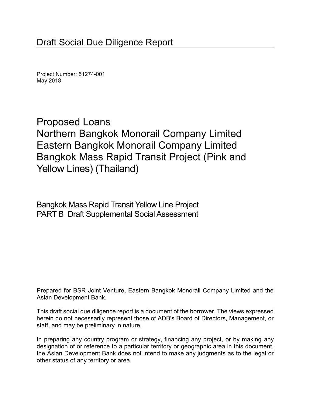 Bangkok Mass Rapid Transit Project (Pink and Yellow Lines) (Thailand)