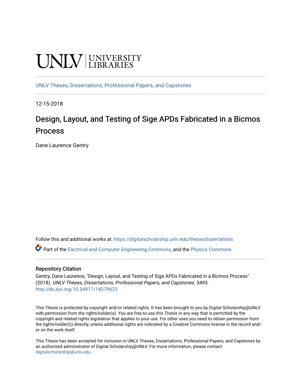 Design, Layout, and Testing of Sige Apds Fabricated in a Bicmos Process