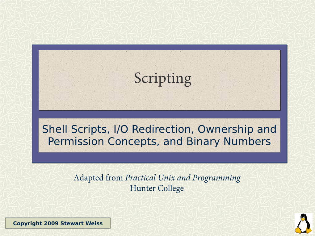 Introduction to Shell Scripts