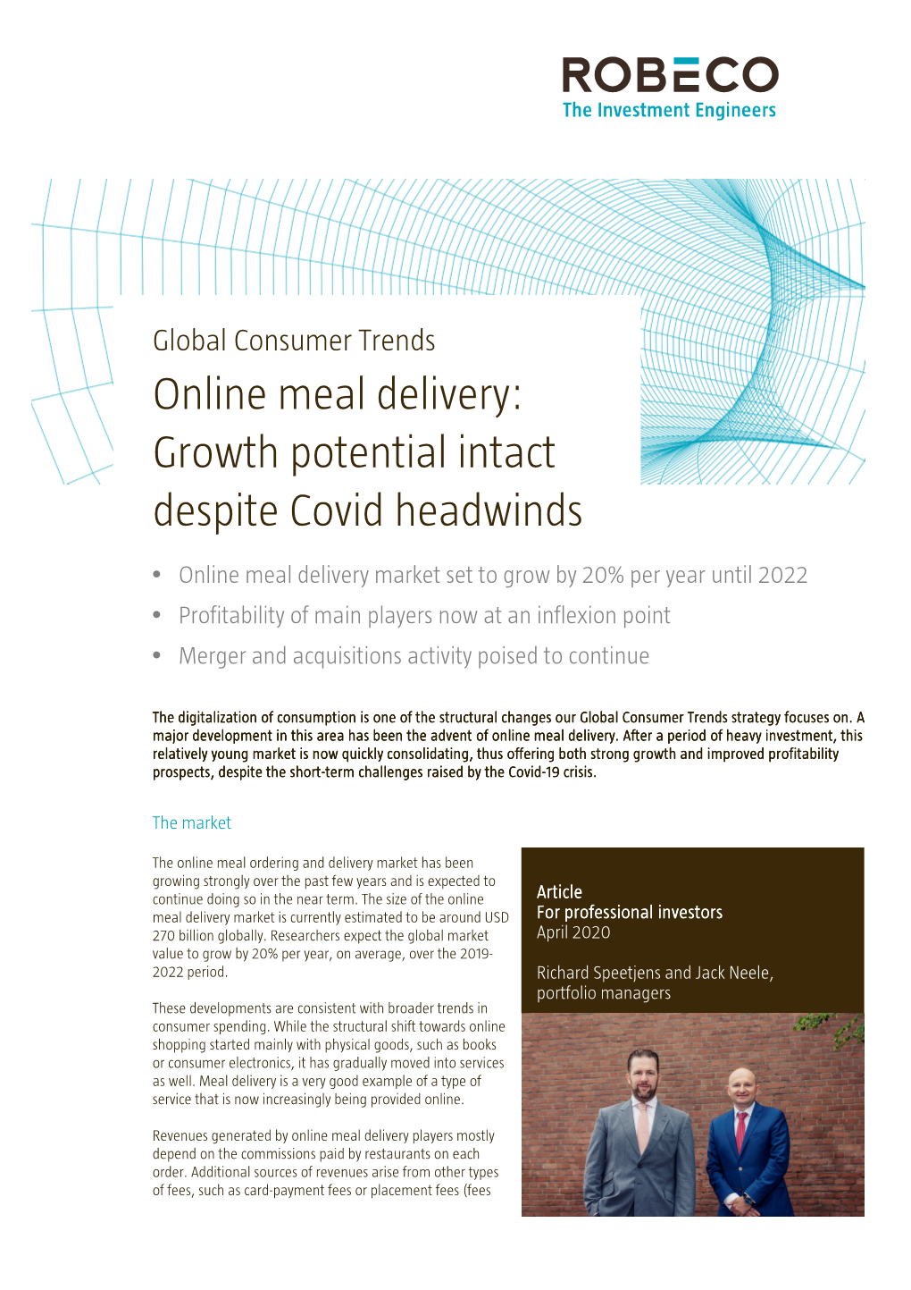 Online Meal Delivery: Growth Potential Intact Despite Covid Headwinds