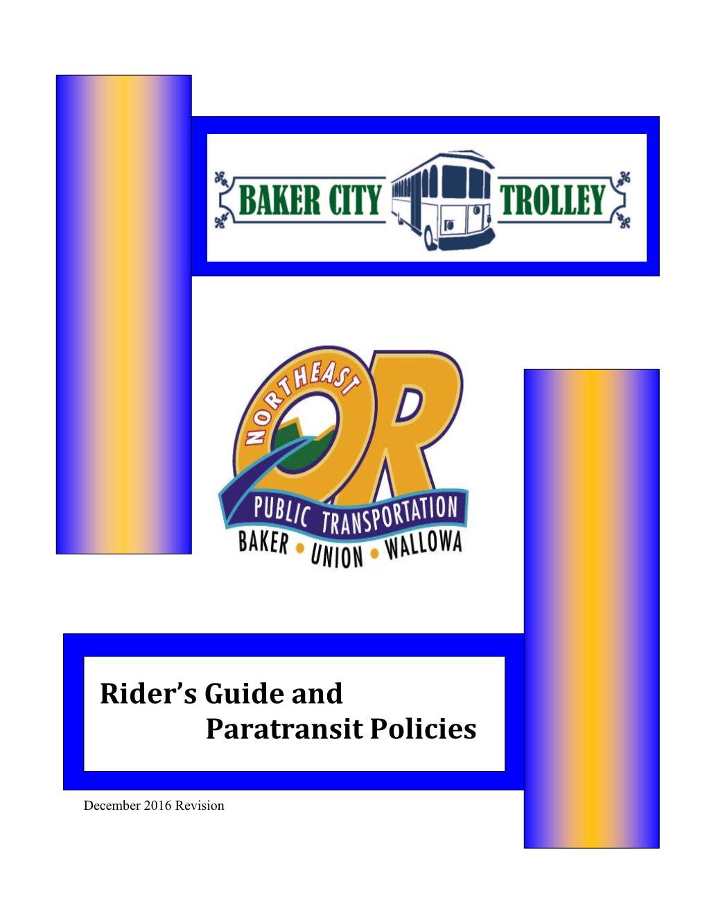 Rider's Guide and Paratransit Policies