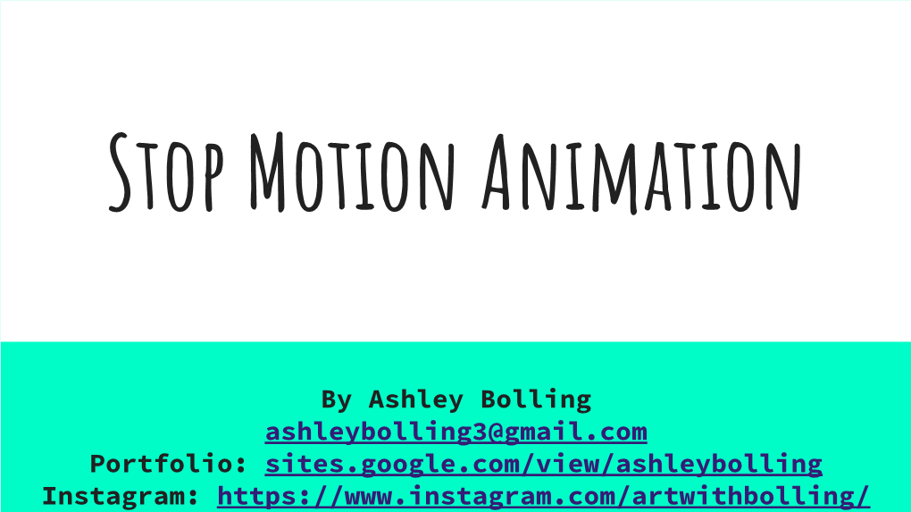 Stop Motion Artists