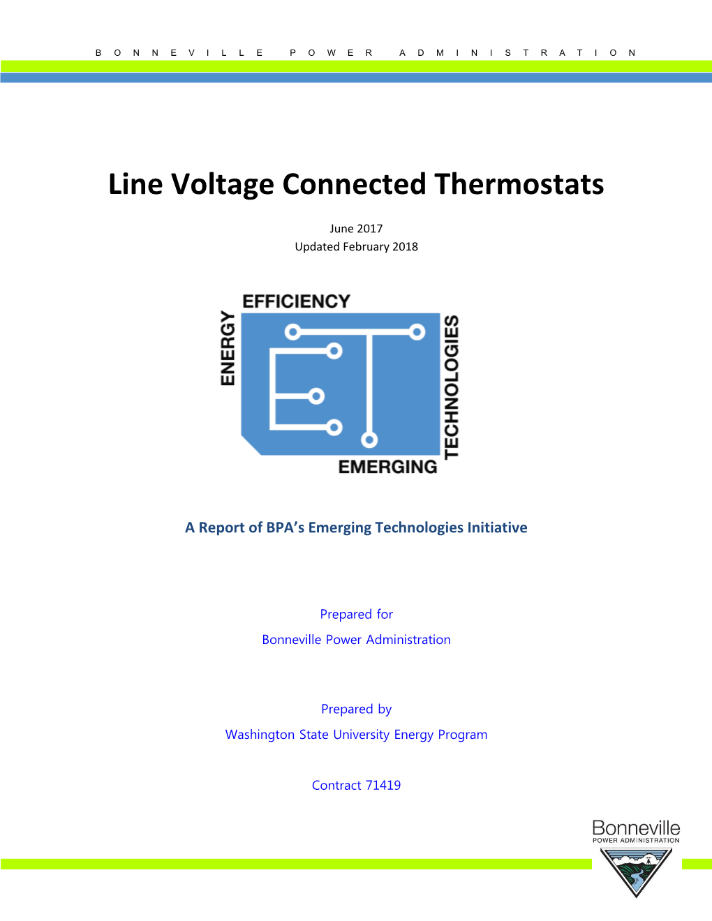 Line Voltage Connected Thermostats