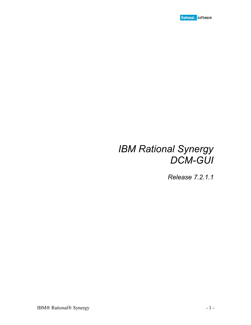 IBM Rational Synergy DCM-GUI