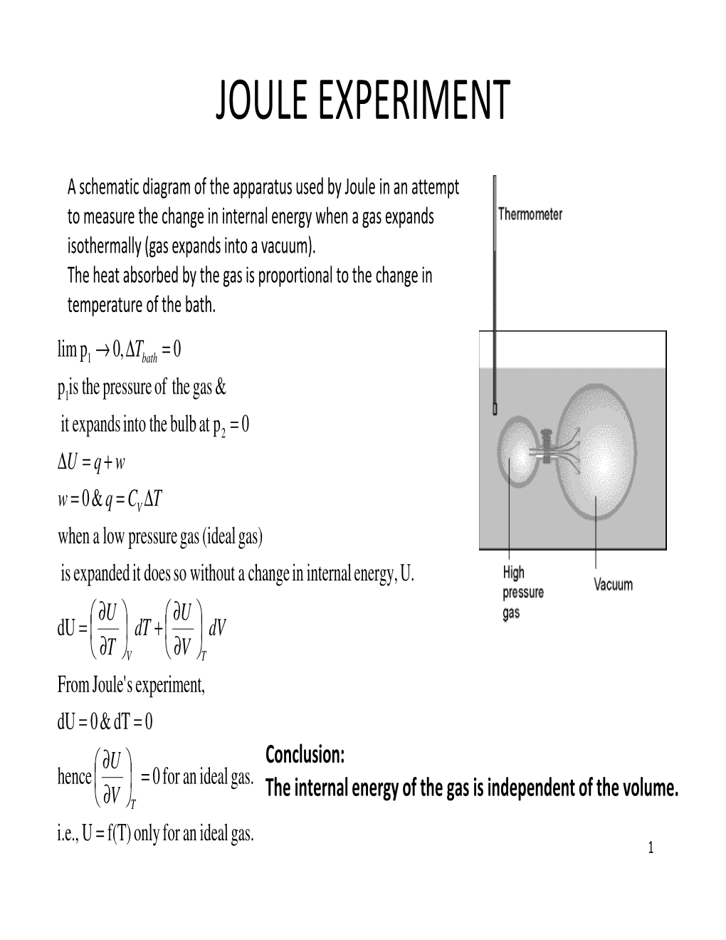 Joule Experiment