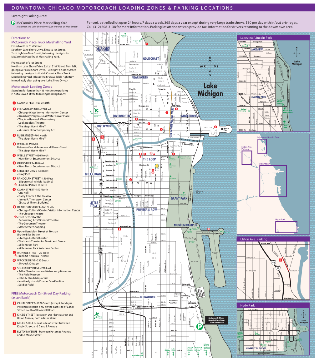 Downtown Chicago Motorcoach Loading Zones