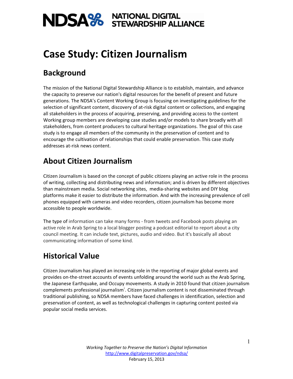 Citizen Journalism