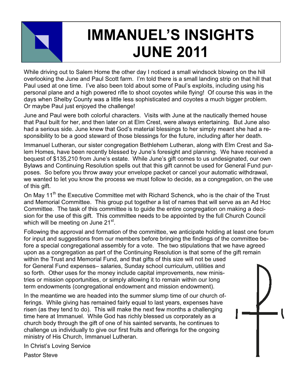 Immanuel's Insights June 2011
