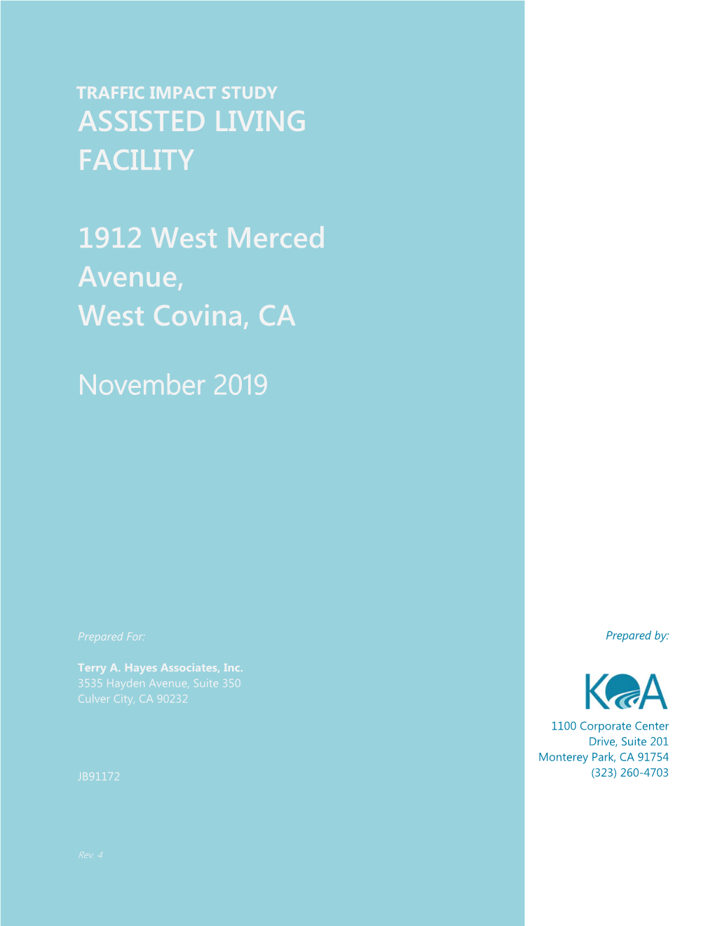 ASSISTED LIVING FACILITY 1912 West Merced