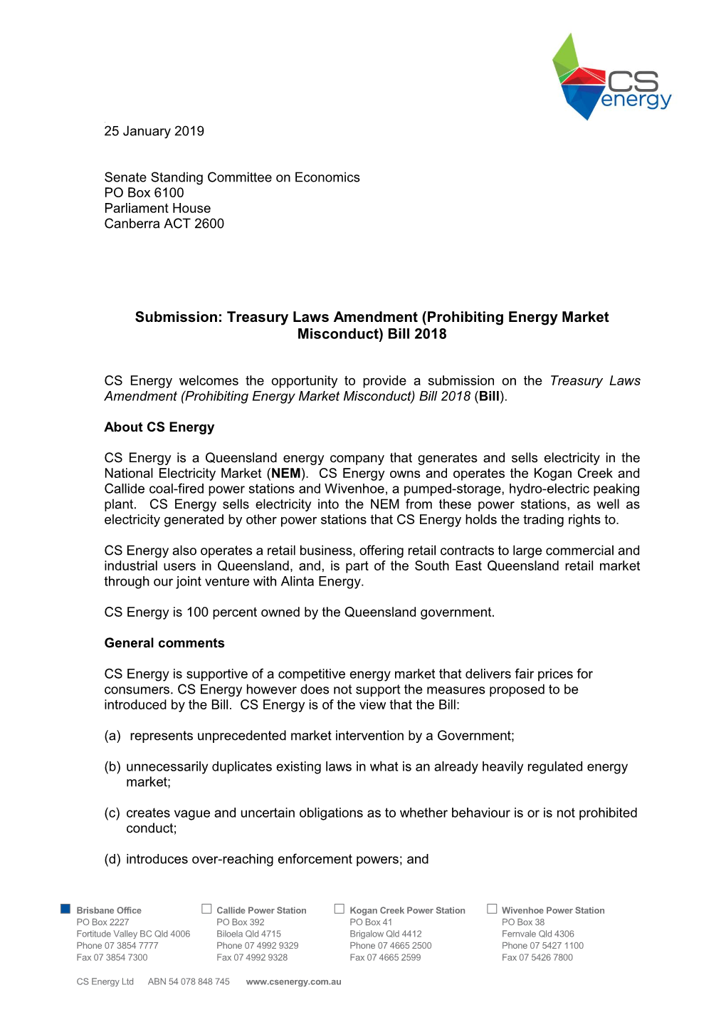 (Prohibiting Energy Market Misconduct) Bill 2018 [Provisions]