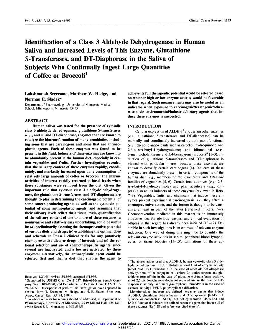 Identification of a Class 3 Aldehyde Dehydrogenase in Human Ofthis