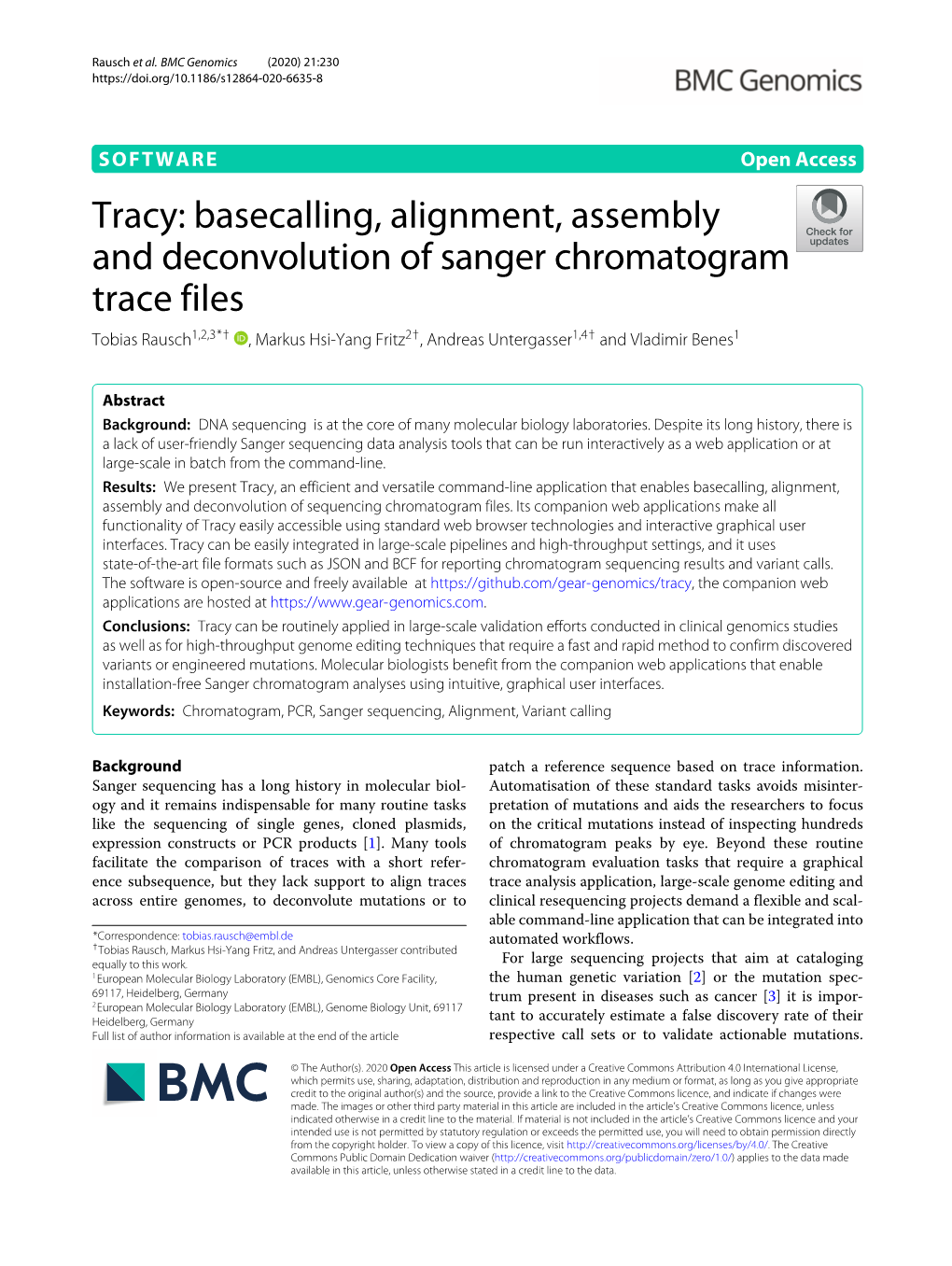 Basecalling, Alignment, Assembly and Deconvolution of Sanger