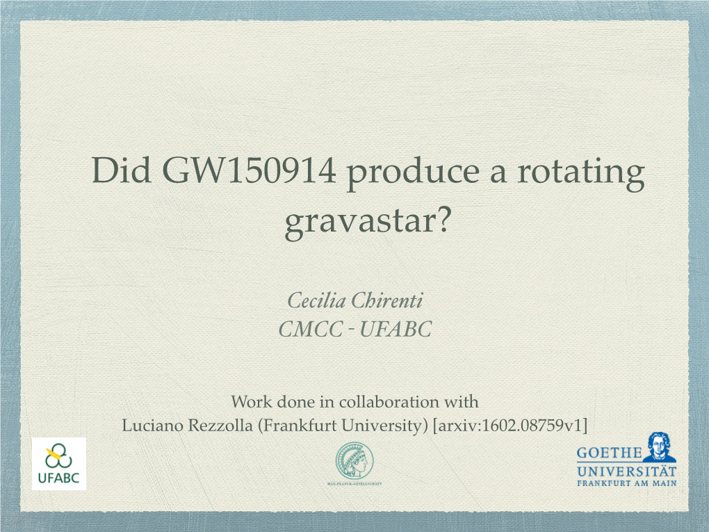 Did GW150914 Produce a Rotating Gravastar?