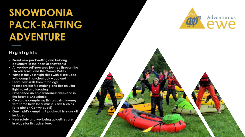 Snowdonia Pack-Rafting Adventure