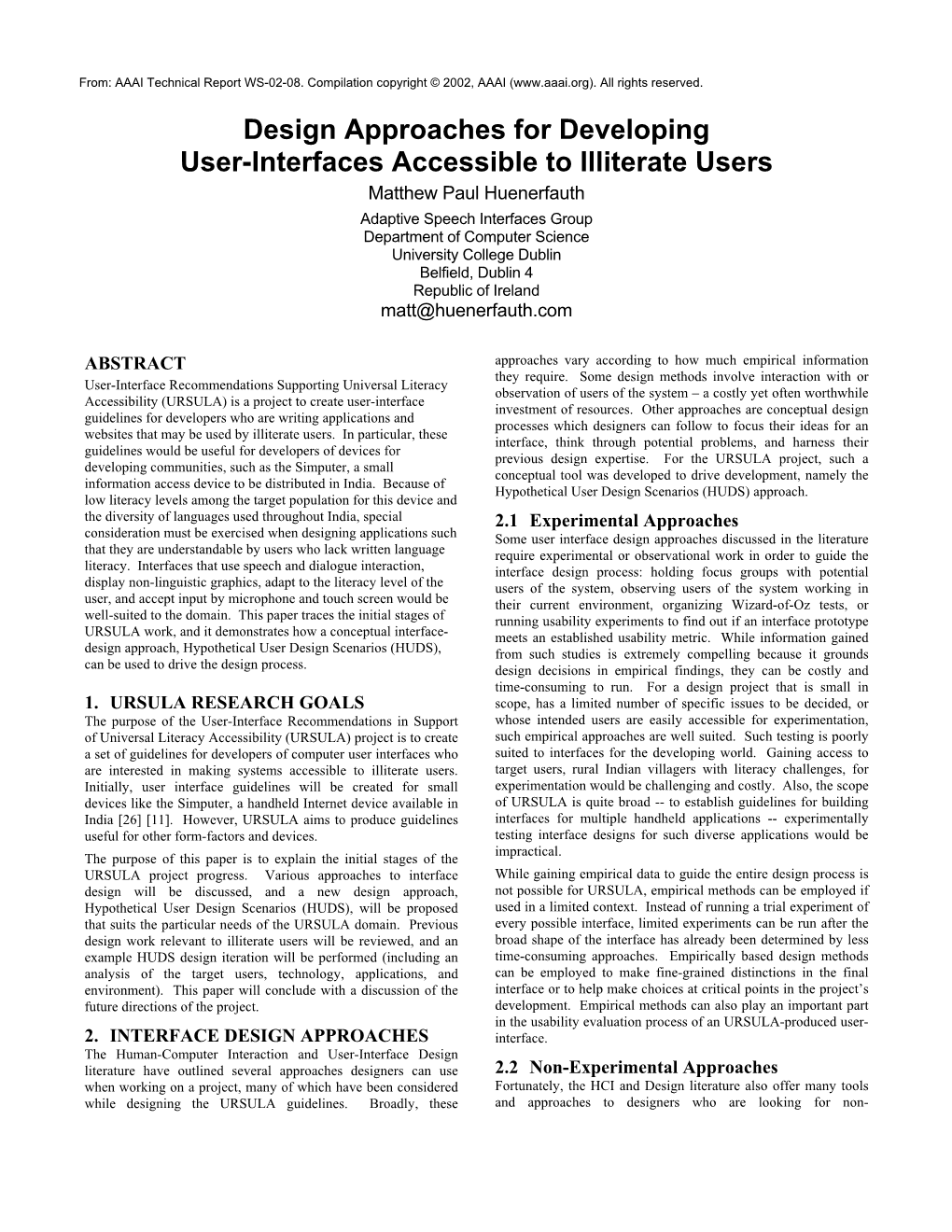 Design Approaches for Developing User-Interfaces Accessible To