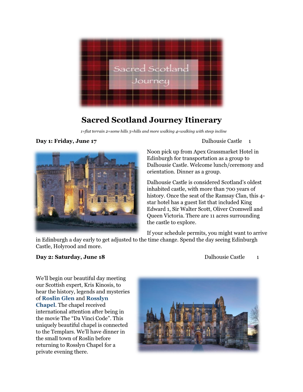 Sacred Scotland Journey Itinerary