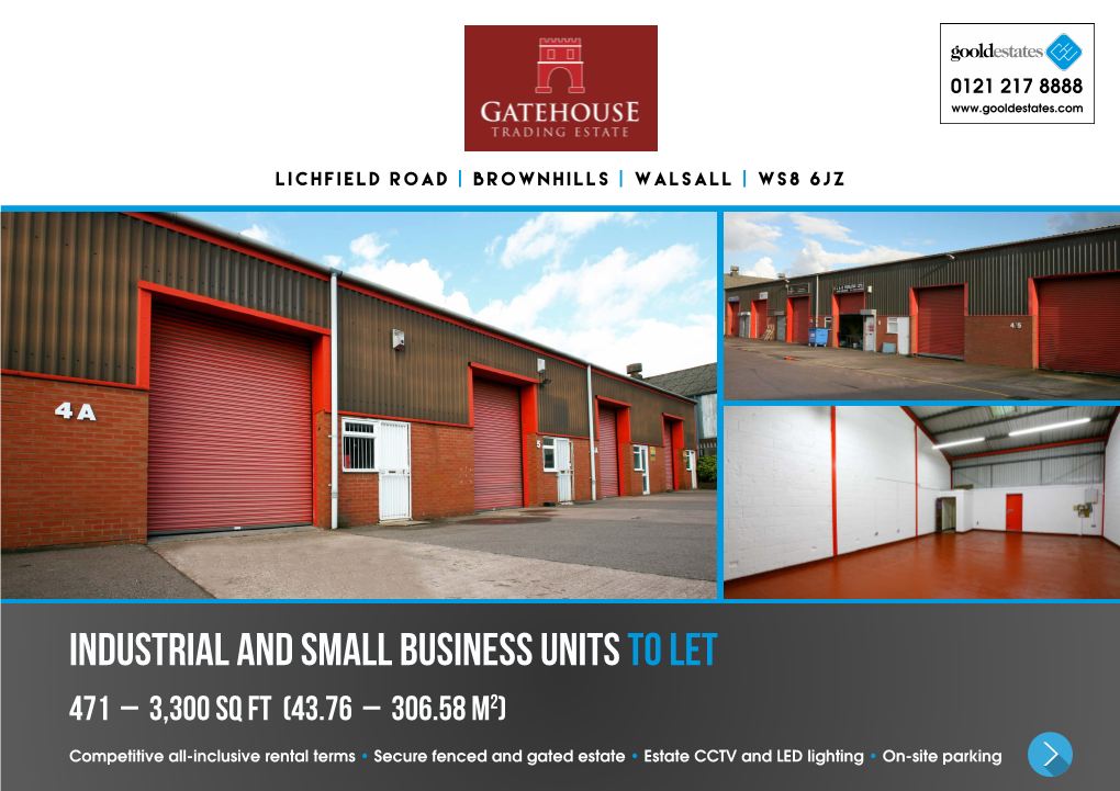 Industrial and Small Business Units to Let 471 – 3,300 Sq Ft (43.76 – 306.58 M2)