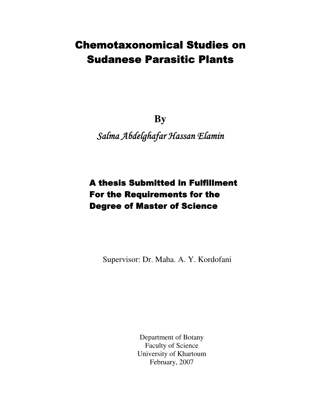 Parasitic Plant Classification: Parasitic Plants Belong to About 15 Families of Flowering Plants, with 277 Genera and 4100 Species Distributed All Over the World