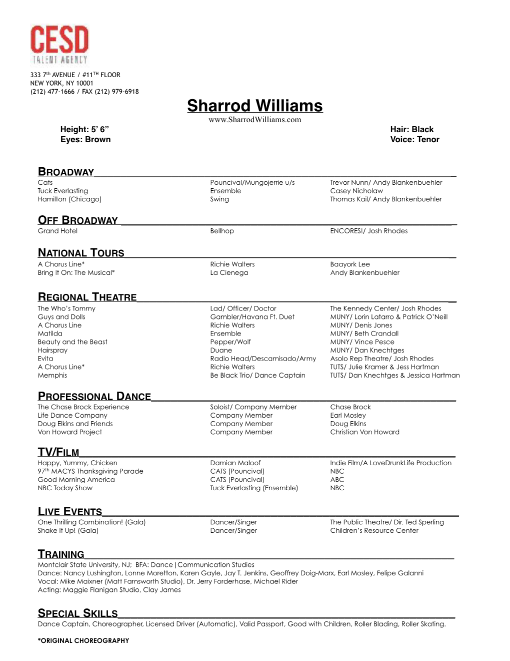 Sharrod Williams Resume