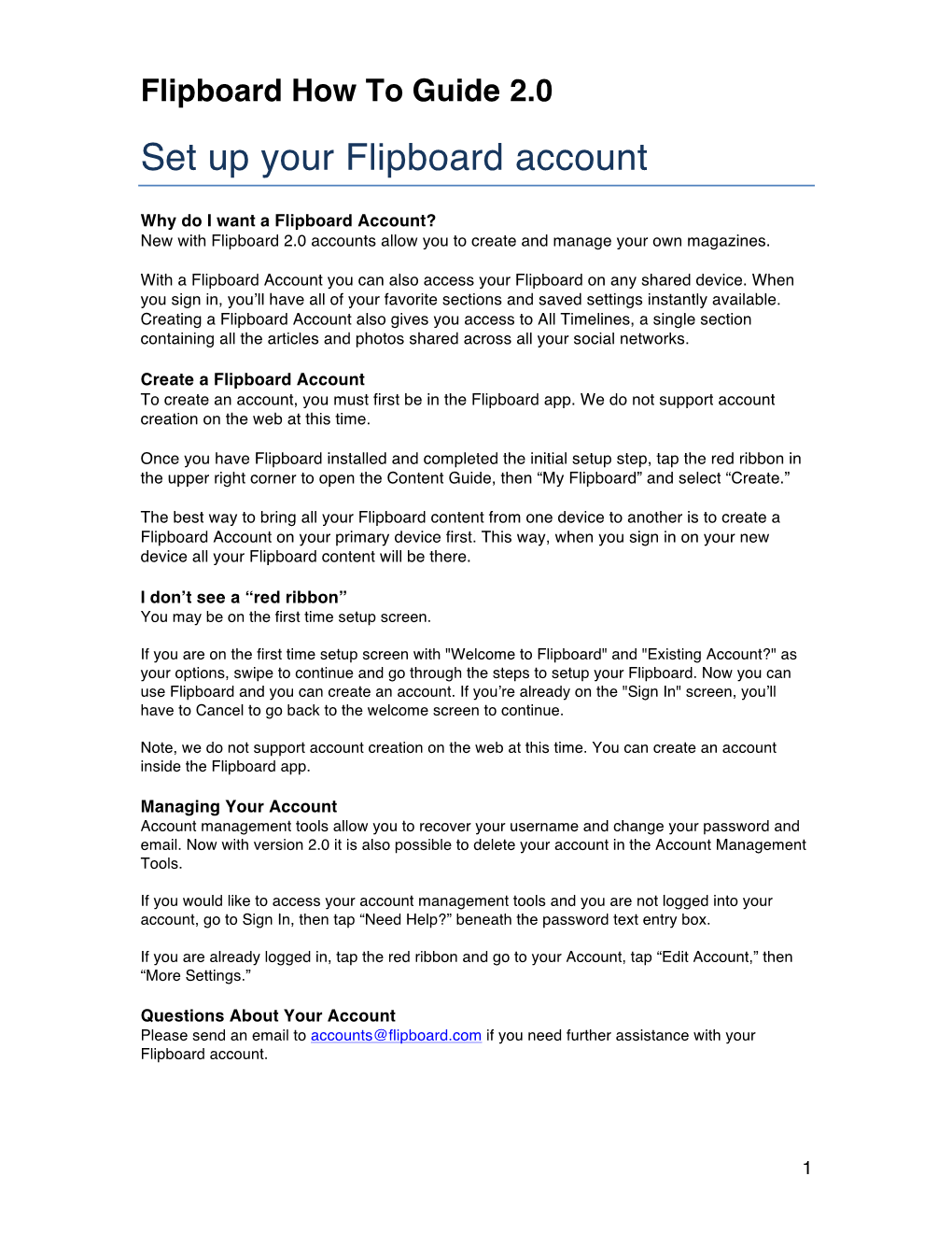 Set up Your Flipboard Account