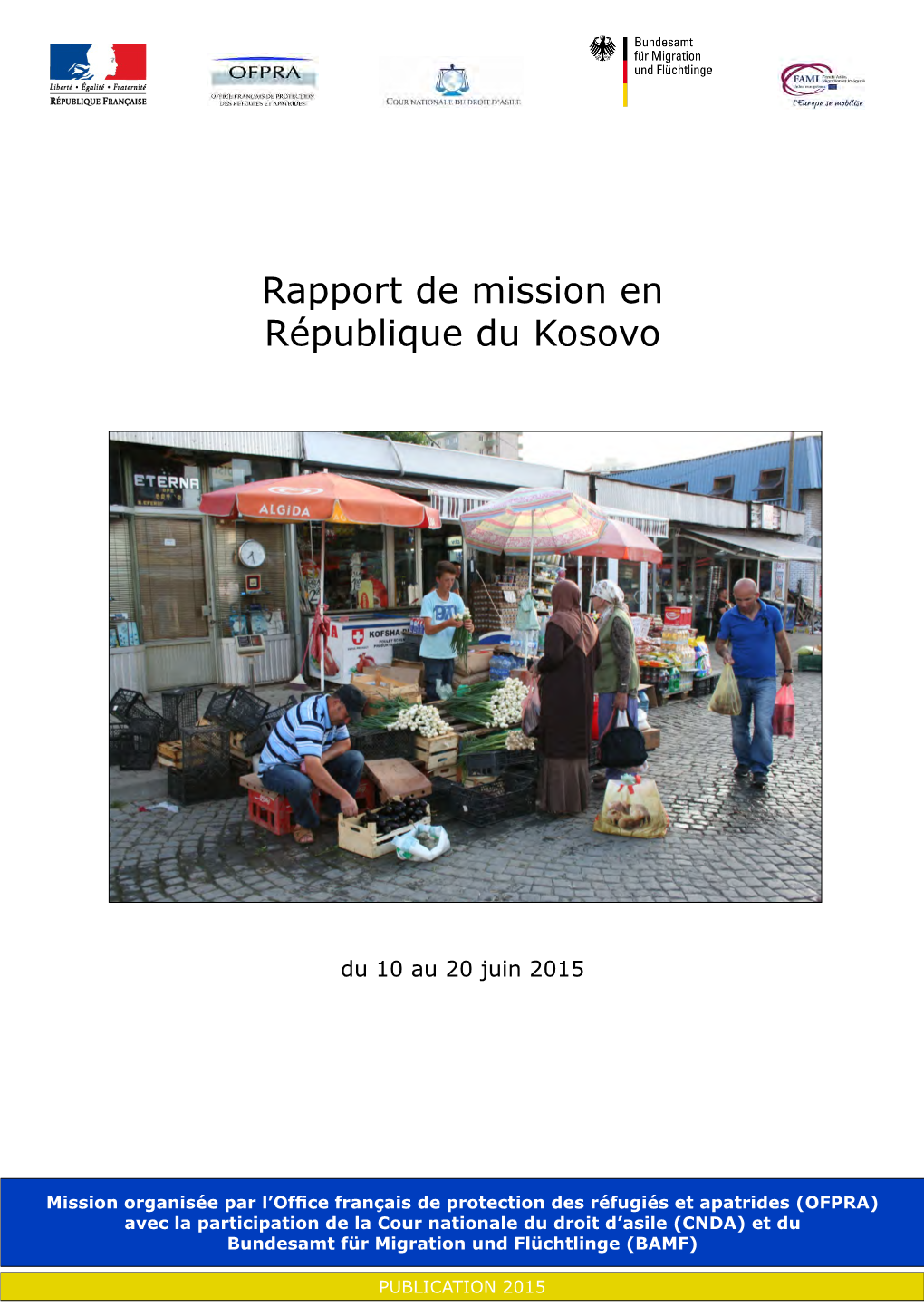 Rapport De Mission En République Du Kosovo